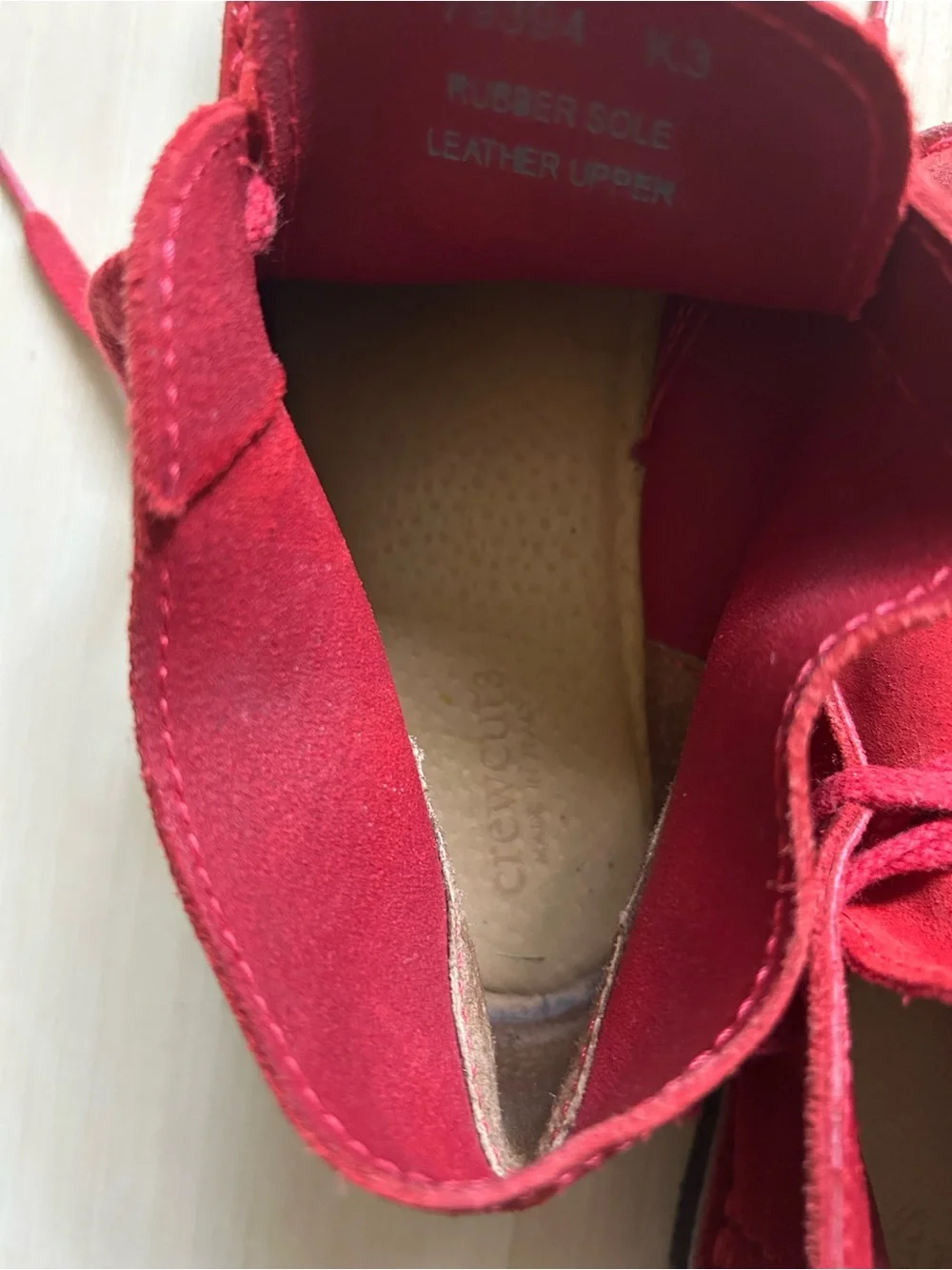 Crewcuts Red Suede Boys Dress Chukka Shoes